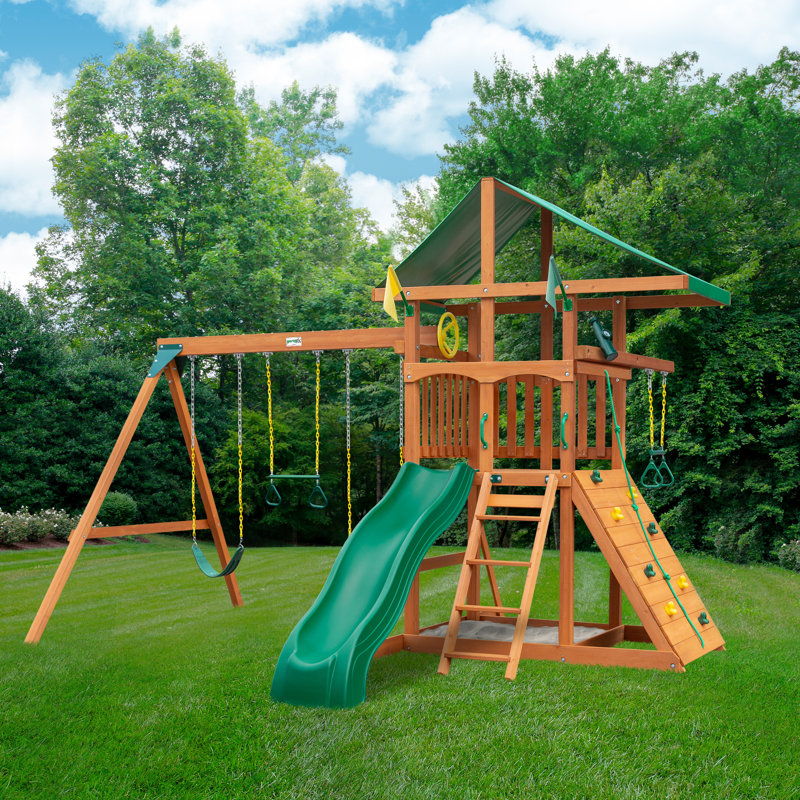 Gorilla Playsets Avalon Swing Set with Trapeze Arm & Reviews Wayfair